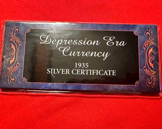 Depression era 1935 silver certificate