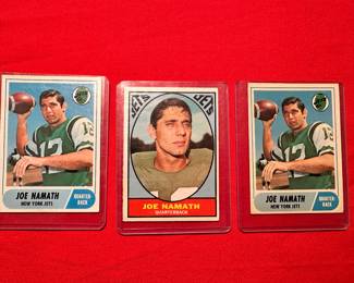 Joe Namath football cards 1960's