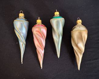 Christmas glass icicle ornaments