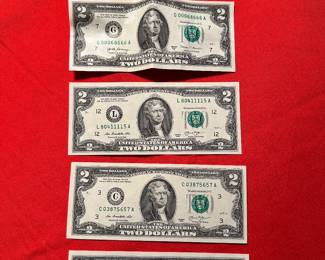 Two dollar bills