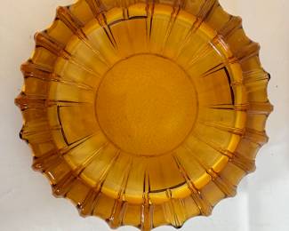 Amber Fostoria ashtray