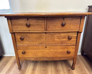 Antique two-over-two oak dresser