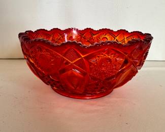 Indiana glass heirloom sunset ruby bowl