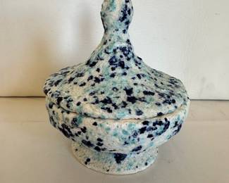 hand crafted candy dish with lid