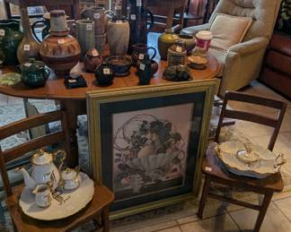 Dining table and various decor