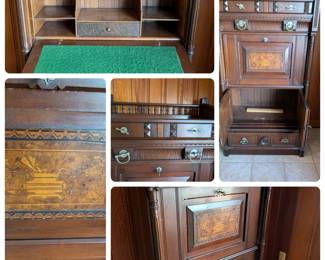 Antique pull down desk