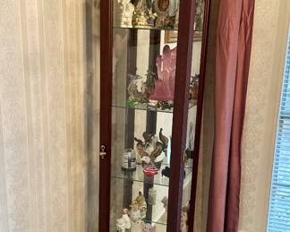 Two Lighted Curio Cabinets 
