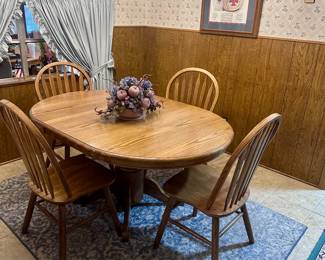 Oak Table and Chairs