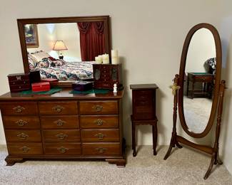 Dresser with Mirror - Jewelry Chest -  Chevel Mirror