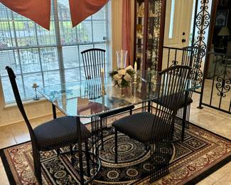 Glass Top Table and Chairs