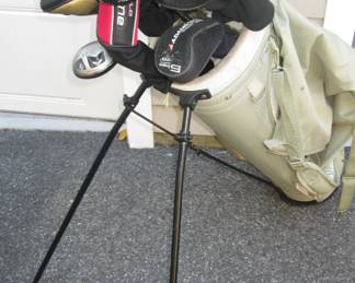 Golf bag and clubs 