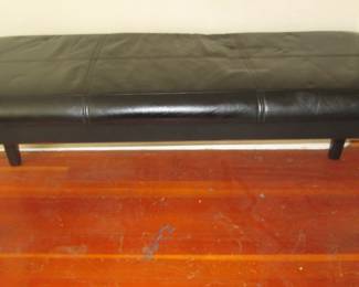 long leather bench