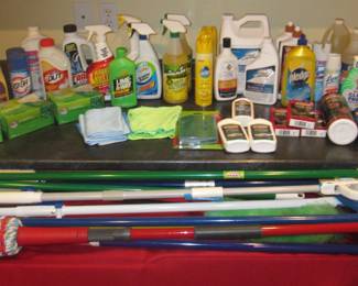Cleaning supplies galore 