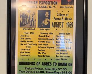 Woodstock framed poster