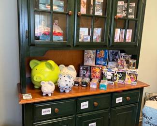 Piggy Banks, Funko Pop The Wizard of Oz Wicked Witch, Funko Pops, Dark Green Wooden  Hutch