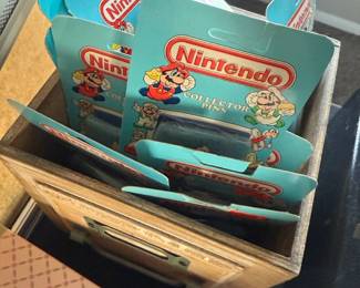 Nintendo 1989 Series A Mario Jumping Collector Pin, Nintendo 1989 Series A Piranha Flower Pin, Nintendo 1989 Series A Mario with Hammer Pin, Nintendo 1989 Series A Koopa Paratroopa Pin, Nintendo 1989 Series A Mario Running Pin, Nintendo 1989 Series A Hammer Brother Pin, Nintendo 1989 Series A Luigi Running Pin, Nintendo 1989 Series A Mario Standing Pin
