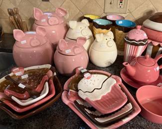 Pig Cookie Jars, Ice Cream Cone Holder