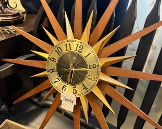 Elgin MCM Starburst Wall Clock