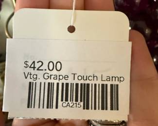 Vintage Grape Touch Lamp