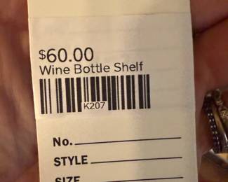 Wine bottle shelf