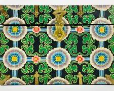 Vintage Decorative Asian Wood Box. Hand-Painted With Traditional Floral Design. Brass Hardware. Excellent Condition.
