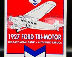 ERTL Collectibles Chevron Aviation Fuel 1927 FORD TRI-MOTOR Die Cast Bank 2nd in box
