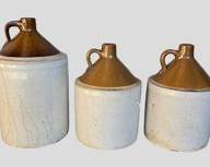 3 Antique Stoneware crocks
