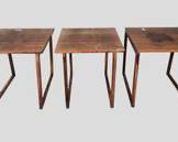 Three Vintage Rosewood Mid Century Modern MCM Side Tables

