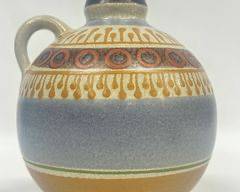 Porta Celi Spain Signed Art Pottery Vessel w Handle Mid Century Modern MCM
