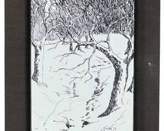 Pencil Signed J.F 71 Original Etching Float Mounted On Board Abstract Modern
