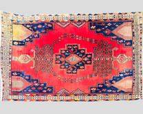 Vintage Persian Wool Hand knotted Afshar Area Rug Tribal Design
