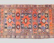 Vintage Hand Knotted Persian Wool Area Rug Tribal Design
