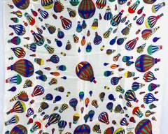Vintage Hermes Hot Air Balloon Silk Scarf
