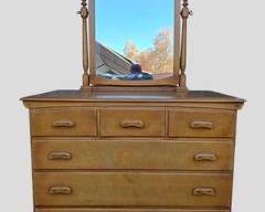 Vintage EMPIRE Mid Century Modern MCM Chest of Drawers and Mirror
