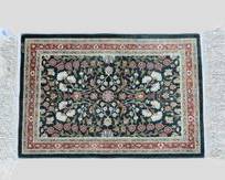 Fantastic Vintage Small Persian Hand Knotted Silk Area Rug

