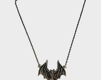 Fine Sterling Silver Figural Bat Necklace 16
