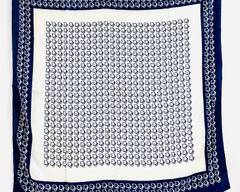 CHRISTIAN DIOR Blue And White Silk Scarf
