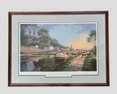 Paul McGehee Signed and numbered Print " Old C&O Canal at Georgetown" 858/2000 Framed

