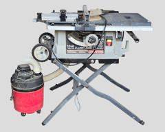 CRAFTSMAN Full Size Shop Circular Table Saw with Attached Model 500 5 Gallon Wet/Dry Vac
