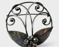 14 Grams Fine Sterling Silver Fancy Art Deco Pin Brooch
