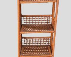 Vintage Folding Rattan Display stand
