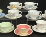 Fine ROSINA, WINDSOR, AYNSLEY, COLCLOUGH, TUSCAN, and RADFORDS Assorted Bone China Tea Cups and Saucers Lot
