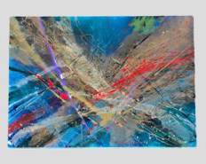 Lynne Brooks Korn Surf Chop #4 Acrylic Painting On Canvas Signed
