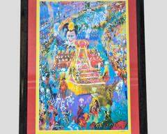 LeRoy Neiman 2001 Mardi Gras Parade "Rex Proclaims Mardi Gras" Print 1124/1500 in Marbled Veneer Frame
