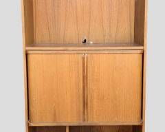 Vintage Danish Mid Century Modern Teak 2 Door Bookcase Display Shelf
