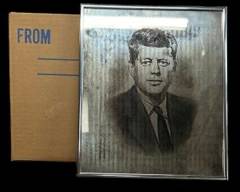 Four Vintage John F. Kennedy Printed Wall Mirrors New In Box Set of 4 OLD NEW STOCK
