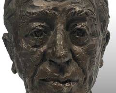 Fantastic Vintage Brutalist Signed Emanuel 1971 Bronze Bust No Base
