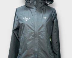 Ariat Black Rain Jacket With Hood, Size M.
