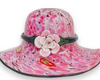 Vintage Murano Style Stunning Handblown Art Glass Hat
