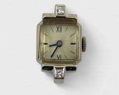 3.9 Grams Fine 14K White Gold Diamond Concord Watch Co. 17 Jewel Mechanical Wristwatch
